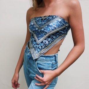 Bandana Silk Tie Top